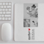 Modern Collage Photo & Text Red Heart Mother Gift Mouse Pad<br><div class="desc">The modern collage photo and text red heart mother gift is a beautiful and unique present that any mother would love to receive. This gift is a personalized work of art that combines favorite photos and heartfelt messages to create a one-of-a-kind keepsake. The modern design of the collage is sure...</div>