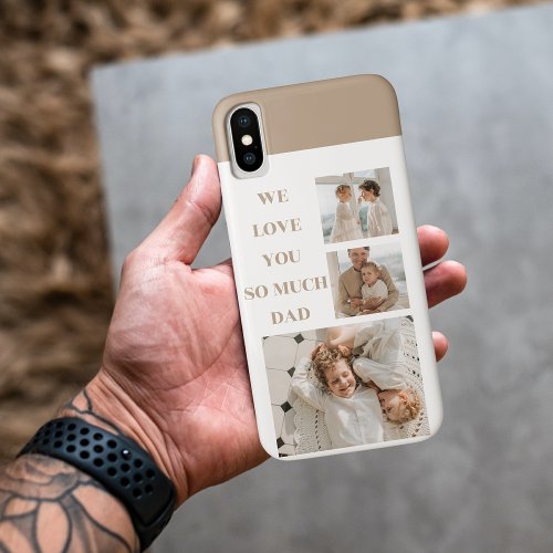 Modern Collage Photo  We Love Dad Gifts iPhone XS Case