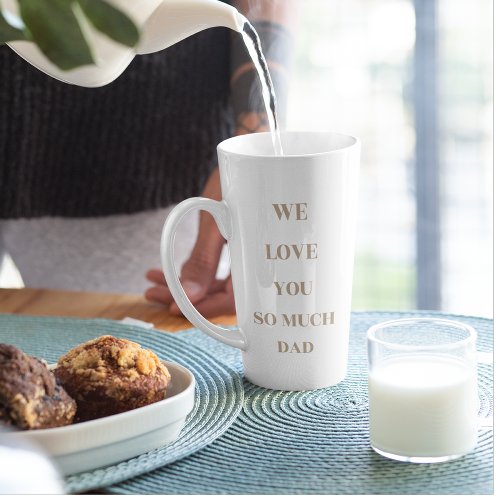 Modern Collage Photo  We Love Dad Gifts Latte Mug