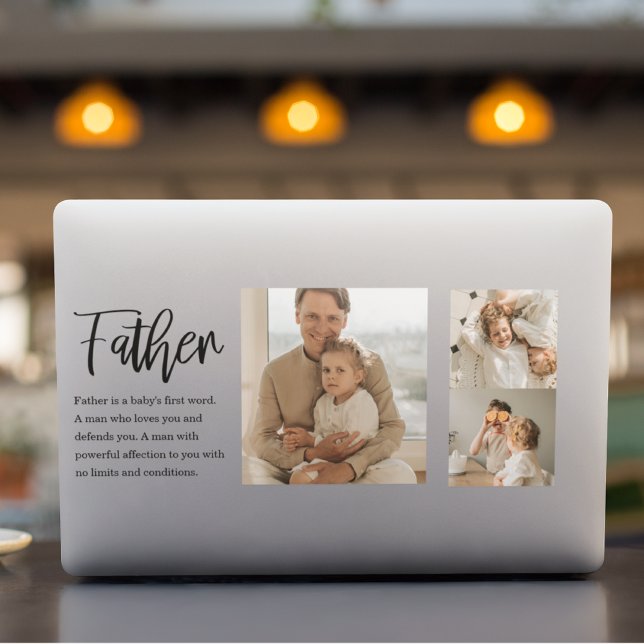 Modern Collage Photo With Father Best Quote Gift HP Laptop Skin (Creator Uploaded)