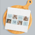 Modern Collage Photos Blue Best Fathers Gift Kitchen Towel<br><div class="desc">Modern collage photos with a blue theme can make a great gift for Father's Day or any occasion to celebrate a special dad. Collage photos are a unique and creative way to showcase a collection of memorable moments and can be customized to fit the recipient's style and personality.</div>