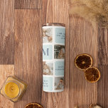 Modern Collage Photos Blue Best Fathers Gift Thermal Tumbler<br><div class="desc">Modern collage photos with a blue theme can make a great gift for Father's Day or any occasion to celebrate a special dad. Collage photos are a unique and creative way to showcase a collection of memorable moments and can be customized to fit the recipient's style and personality.</div>