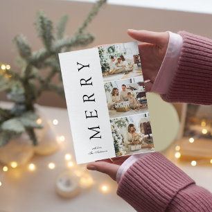 Modern Collage Three Family Photo   Merry