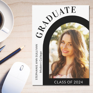 Modern College Graduation Photo Announcement