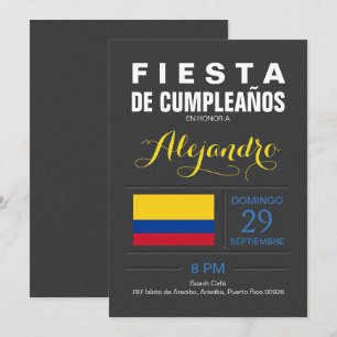 Modern: Colombia Party Invitation