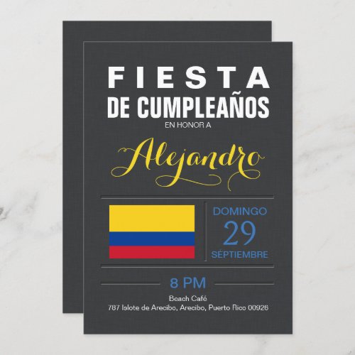 Modern Colombia Party Invitation