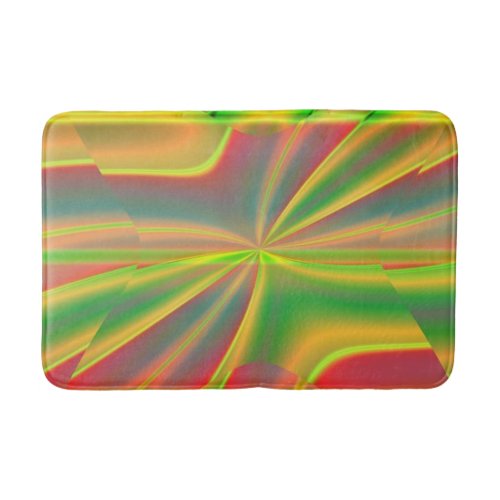 Modern Color Abstract lemon neon green Bath Mat