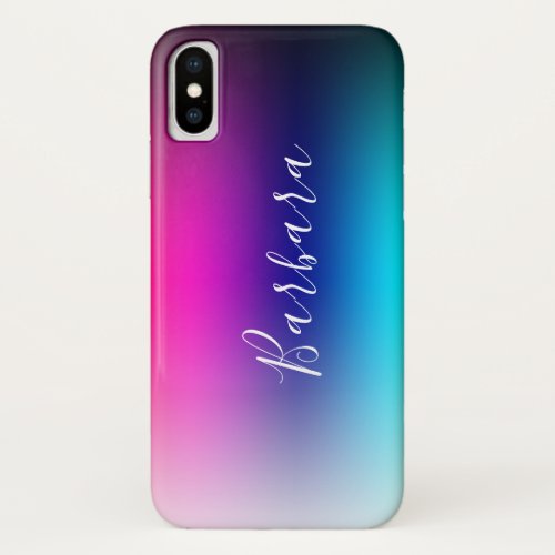 Modern Color Blend Abstract Background iPhone X Case