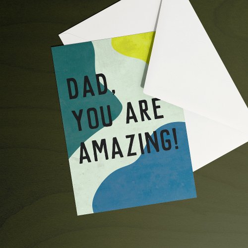Modern Color Blob Fathers Day Card