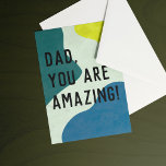 Modern Color Blob Father's Day Card<br><div class="desc">Tell your mom she's an amazing woman with bold text on a modern background of trendy color blobs in coral pink,  lavender purple and bright citron yellow on a textured background of blush pink. All the text is editable for a totally custom mother's day card.</div>