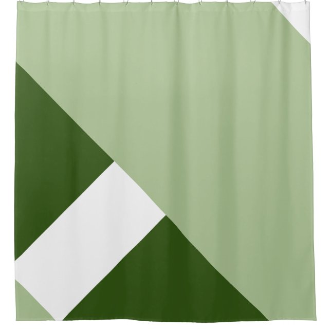 Modern Color Block 2 Shower Curtain (Front)