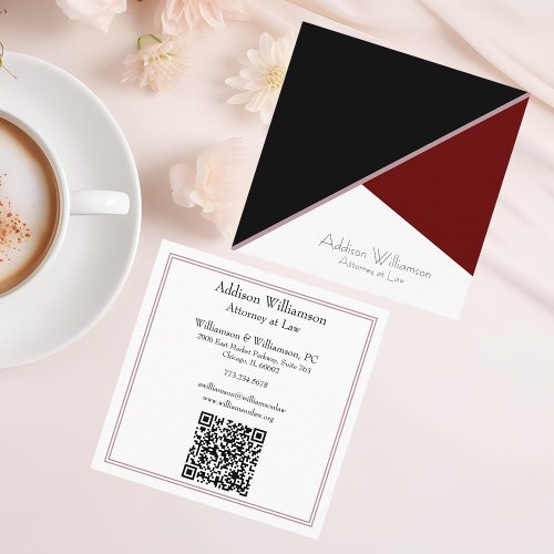 Modern Color Block AttorneyLawyer Template Square Business Card