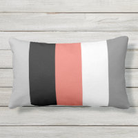 Modern Color Block Coral Pink Gray Black Outdoor