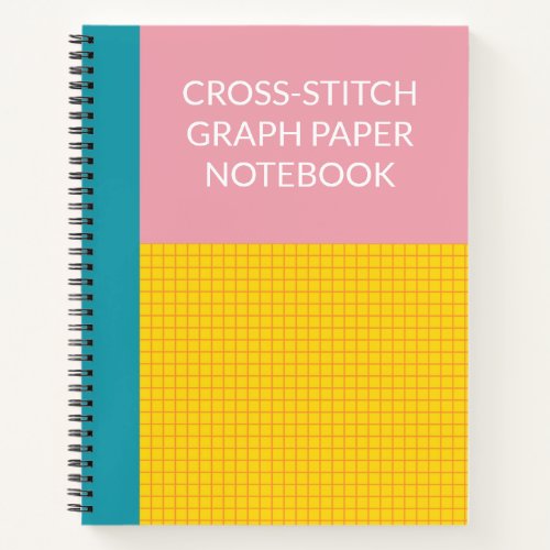 Modern Color Block Cross Stitch Graph Paper Notebook