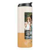 Modern Color block Family Photo Collage Thermal Tumbler (Rotated Left)