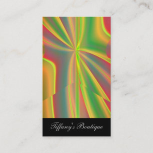 Modern Color Block metallic lemon neon green Business Card