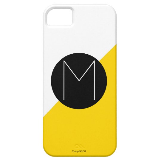 Modern Color Block Monogram Iphone 5/5 Case