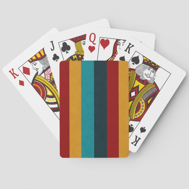 Modern Color Block Poker Cards (Back)