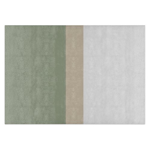 Modern Color Block Sage Green Beige White Cutting Board