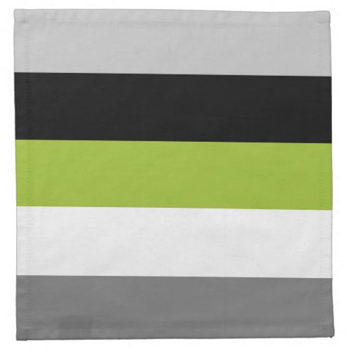 Modern Color Block Stripes Lime Green Gray Black Cloth Napkin