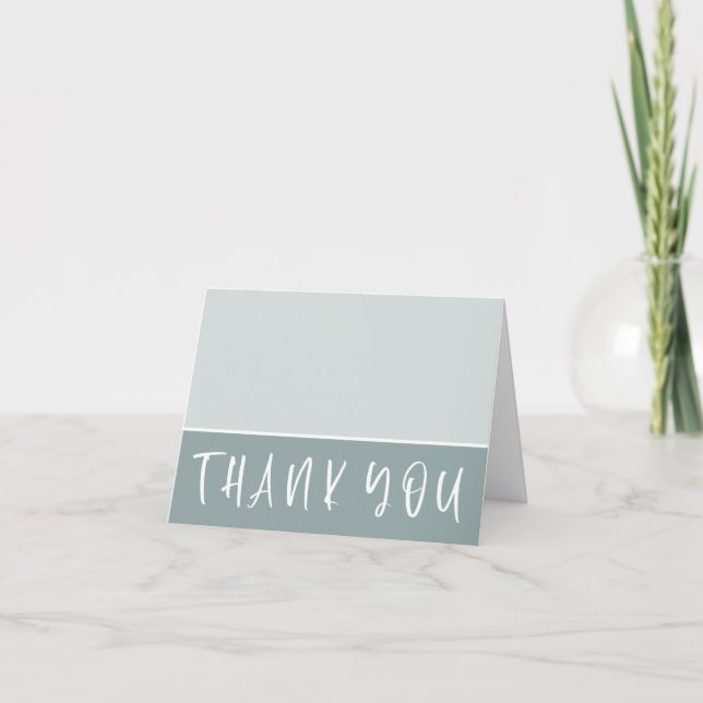 Modern Color Block Thank You Card (Front)