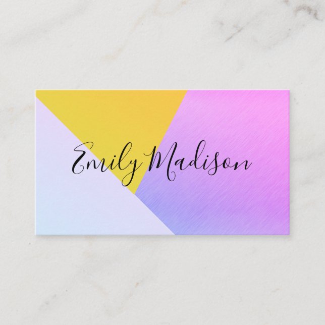 Modern / Color Block / Vibrant Business Card (Front)