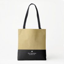 Modern Color Block with Upscale Heart Monogram Tote Bag Modern Color Block with Upscale Heart Monogram Tote Bag