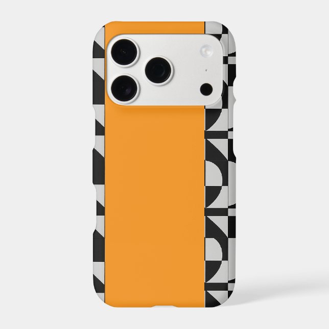 Modern Color Blocking: Modular Pattern Protective  Iphone Case (Back)