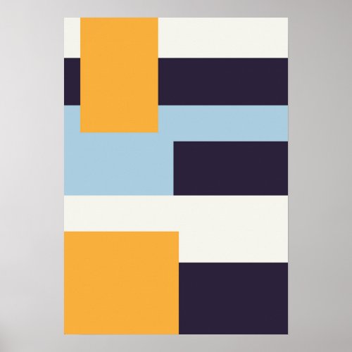 Modern color blocking poster