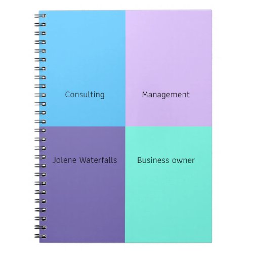 Modern color blocking trendy colorful custom notebook