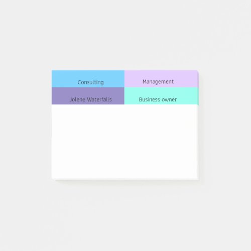 Modern color blocking trendy colorful custom post_it notes
