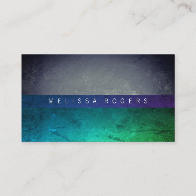Modern Color Blocks Business Card (Front)
