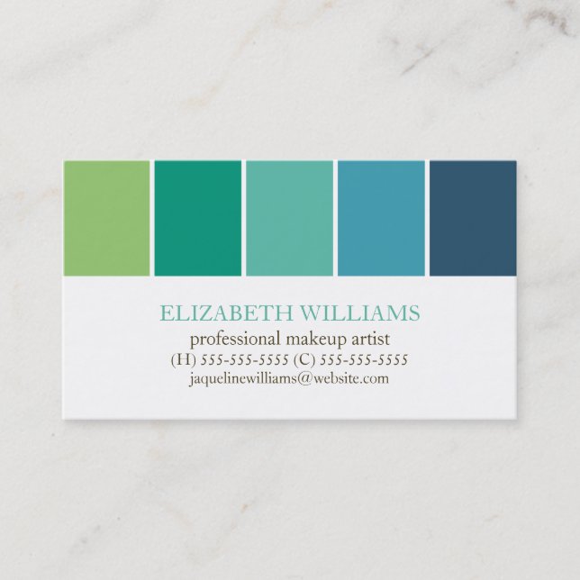 Modern Color Blocks Business Card (Front)