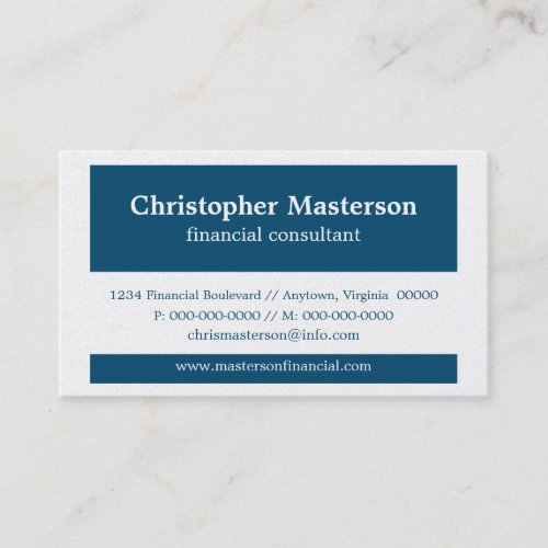 Modern Color Blocks Business Card, Royal Blue