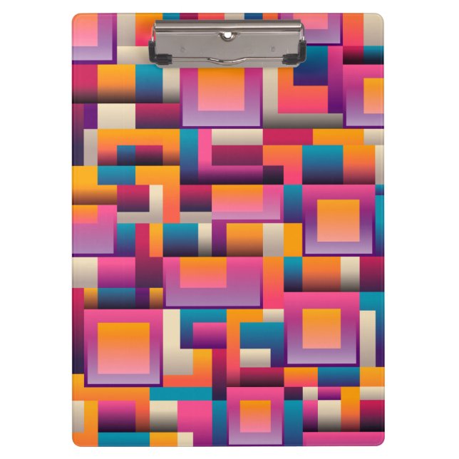 Modern Color Blocks Clipboard (Front)