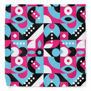 Modern Color Burst Geometric Abstract Masterpiece Bandana