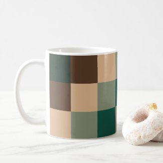 Modern Color Checks Checkerboard Coffee Mug
