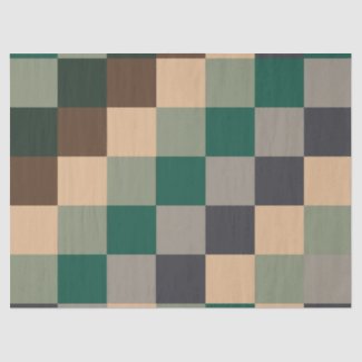 Modern Color Checks Checkerboard Tissue Paper