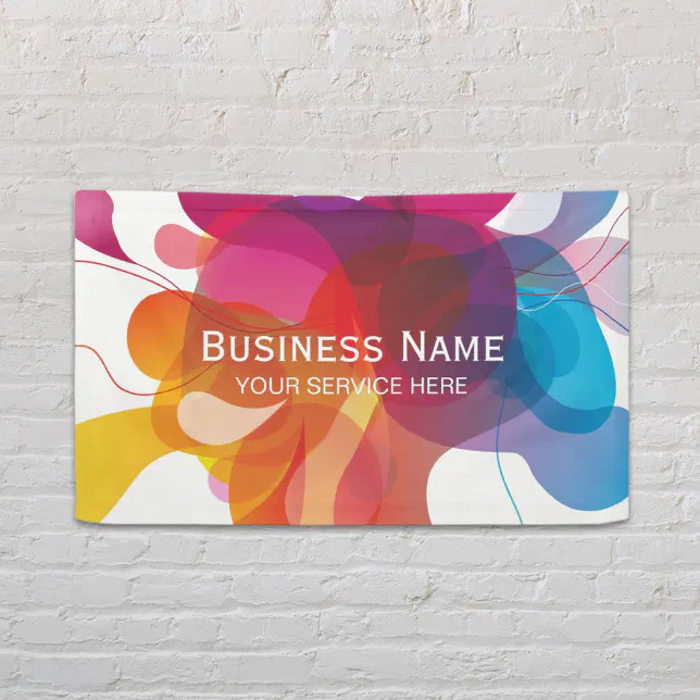 Modern Color Flow Trendy Business Banner | Zazzle