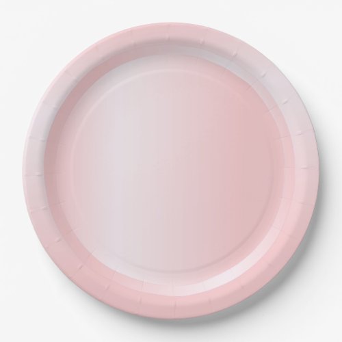 Modern Color Pink Rose Gold Trendy Template Paper Plates