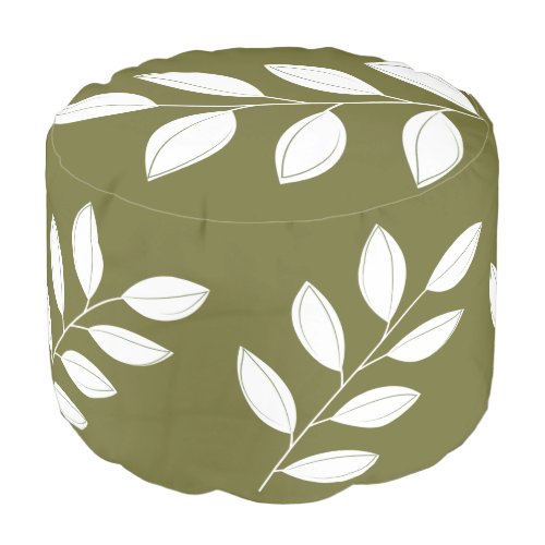 Modern color trends 2022 greenery tropical leaf pouf