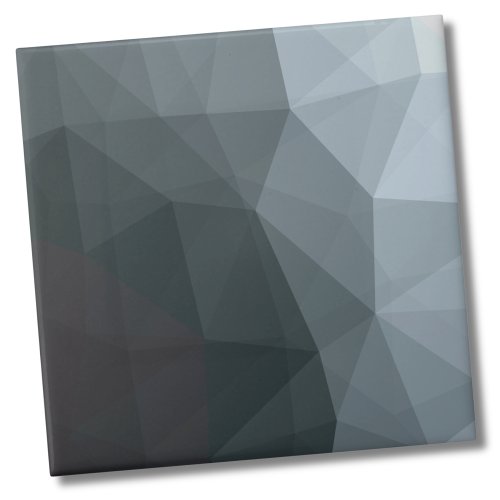 Modern Colorblock Gray Ombre Geometric Pattern Ceramic Tile