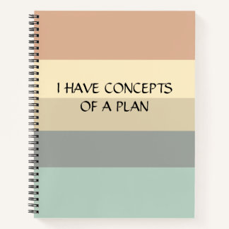 Modern Colorblock Horizontal Stripe Green Monogram Notebook