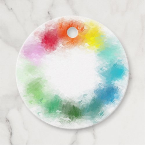 Modern Colorful Abstract Add Your Text Custom Favor Tags