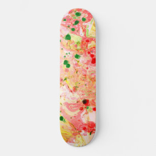 Modern Colorful Abstract Art Custom Template Skateboard
