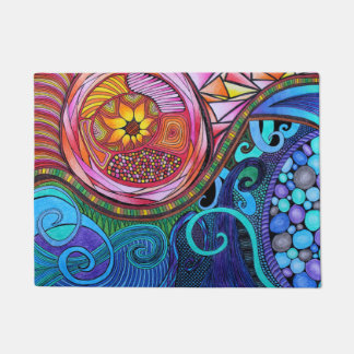 Modern Colorful Abstract Art Doormat