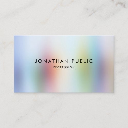 Modern Colorful Abstract Art Elegant Professional Business Card