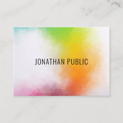 Modern Colorful Abstract Art Elegant Template Business Card