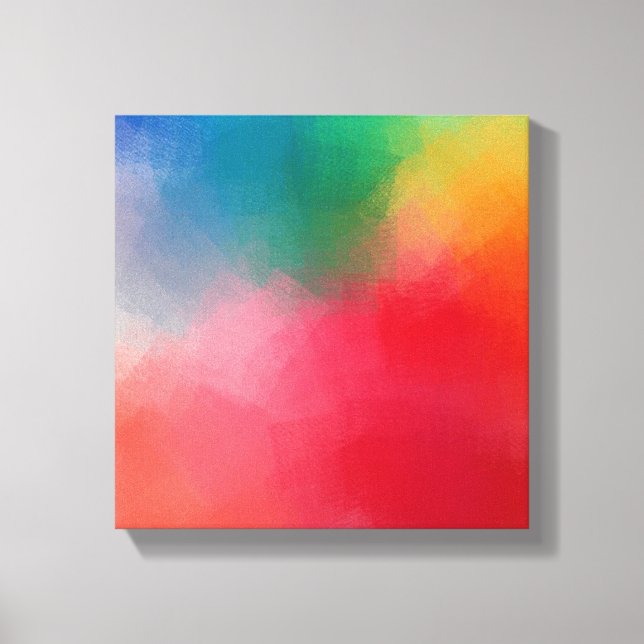 Modern Colorful Abstract Art Elegant Template Canvas Print (Front)