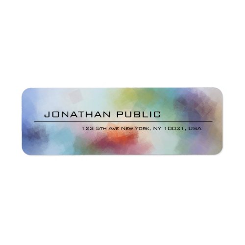 Modern Colorful Abstract Art Elegant Template Label